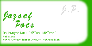 jozsef pocs business card